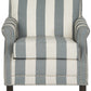 Safavieh Easton Club Chair With Awning Stripes - Silver Nail Heads | Accent Chairs | Modishstore - 10
