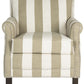 Safavieh Easton Club Chair With Awning Stripes - Silver Nail Heads | Accent Chairs | Modishstore - 11