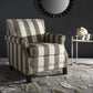Safavieh Easton Club Chair With Awning Stripes - Silver Nail Heads | Accent Chairs | Modishstore - 1