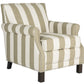 Safavieh Easton Club Chair With Awning Stripes - Silver Nail Heads | Accent Chairs | Modishstore - 4