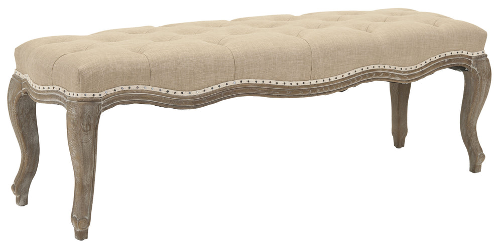 Safavieh Ramsey Bench With Flat Black Nail Heads | Benches | Modishstore - 1