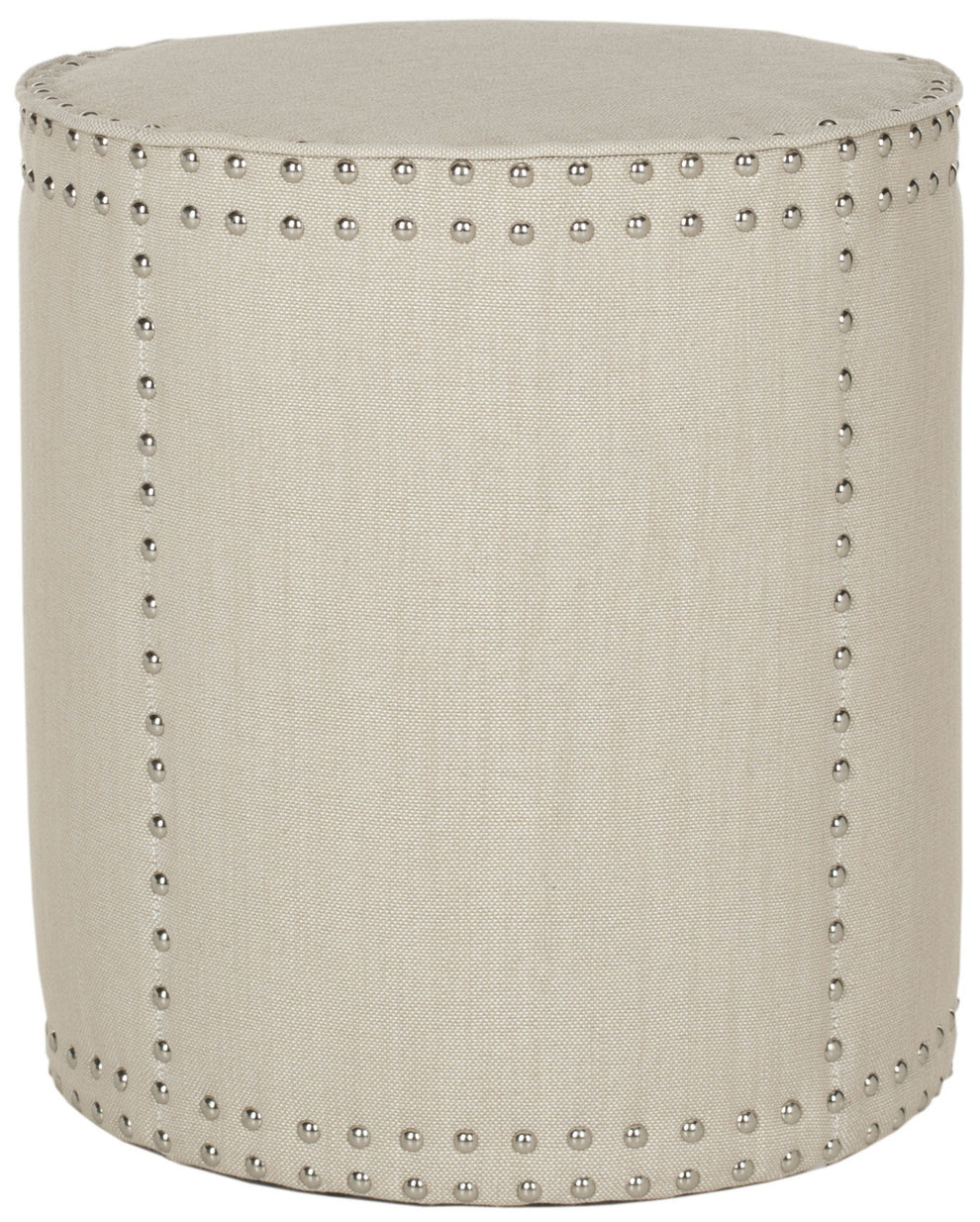 Safavieh Paula Ottoman - Silver Nail Heads | Ottomans | Modishstore - 3