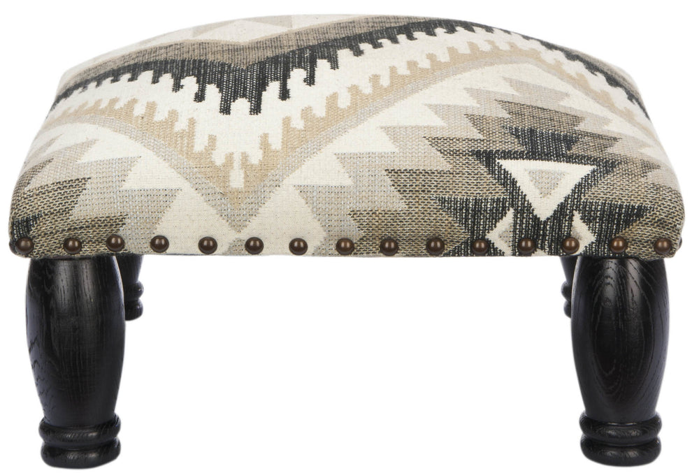 Safavieh Makalo Ottoman - Brass Nail Heads | Ottomans | Modishstore - 1