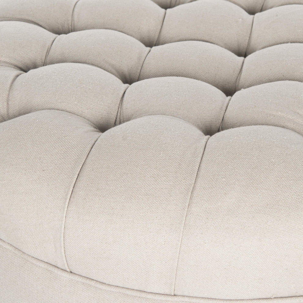 Safavieh Clara Tufted Round Ottoman | Ottomans | Modishstore - 9