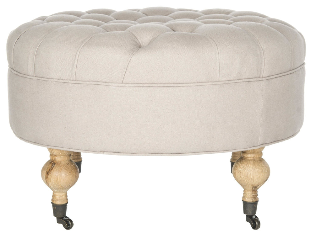 Safavieh Clara Tufted Round Ottoman | Ottomans | Modishstore - 7