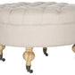Safavieh Clara Tufted Round Ottoman | Ottomans | Modishstore - 2