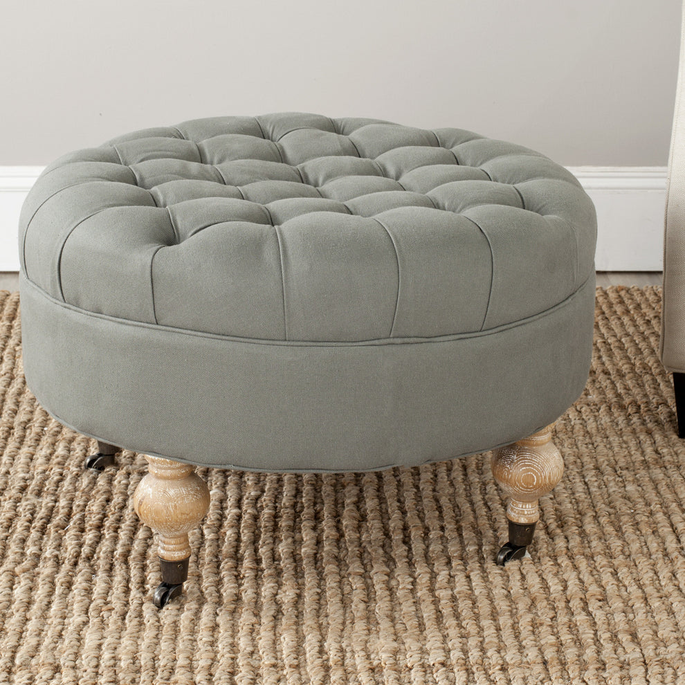Safavieh Clara Tufted Round Ottoman | Ottomans | Modishstore - 16