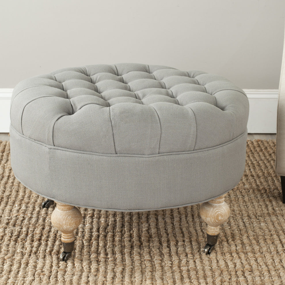 Safavieh Clara Tufted Round Ottoman | Ottomans | Modishstore - 14