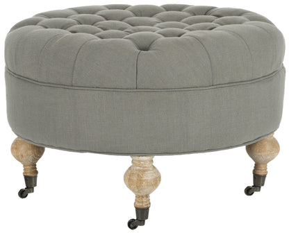 Safavieh Clara Tufted Round Ottoman | Ottomans | Modishstore - 5