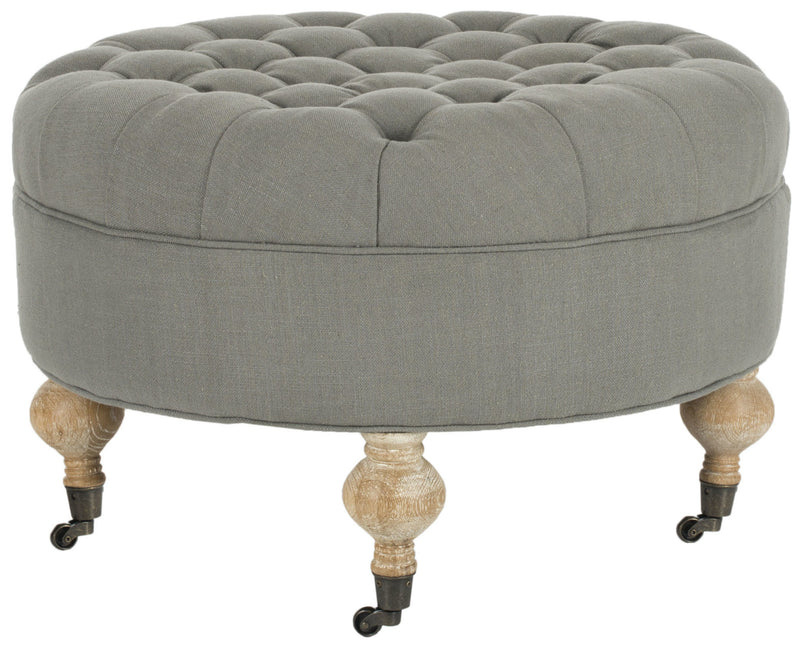 Safavieh Clara Tufted Round Ottoman | Ottomans | Modishstore - 5