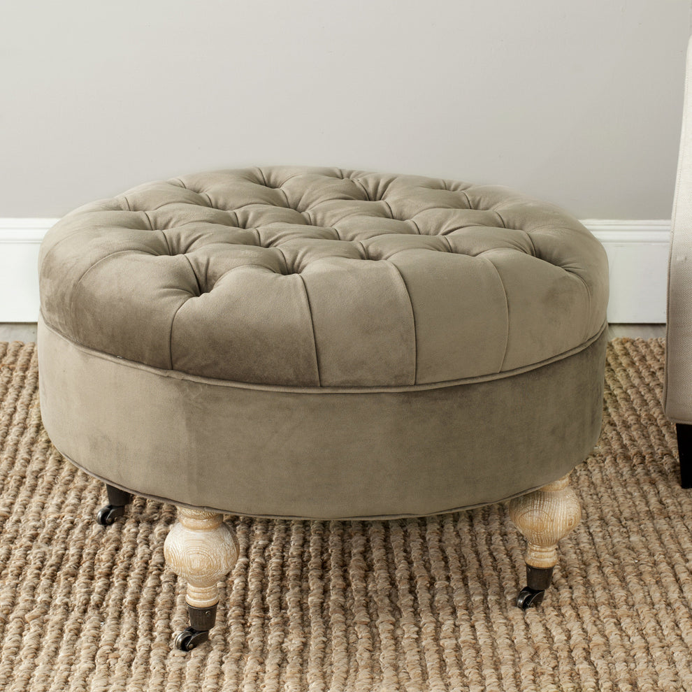 Safavieh Clara Tufted Round Ottoman | Ottomans | Modishstore - 17