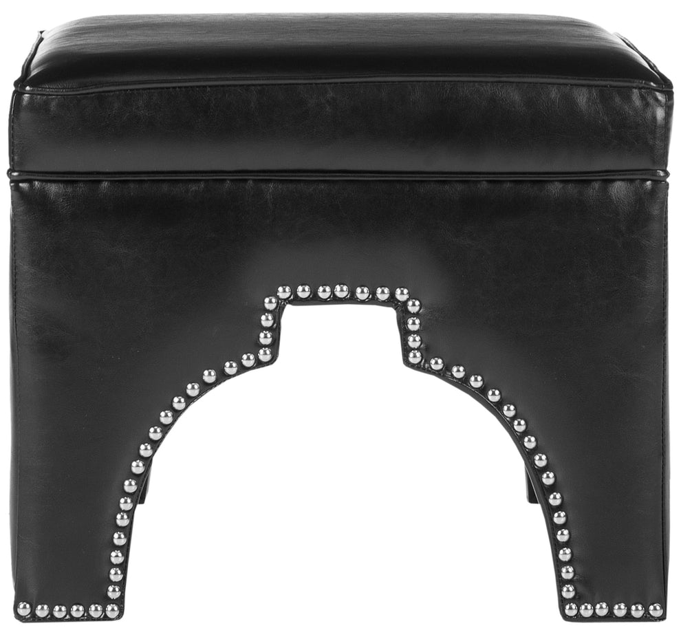 Safavieh Grant Ottoman - Silver Nail Heads | Ottomans | Modishstore - 2
