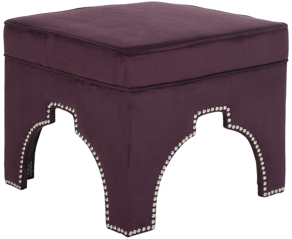 Safavieh Grant Ottoman - Silver Nail Heads | Ottomans | Modishstore - 19