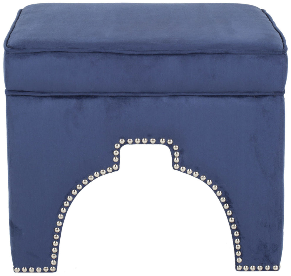 Safavieh Grant Ottoman - Silver Nail Heads | Ottomans | Modishstore - 4
