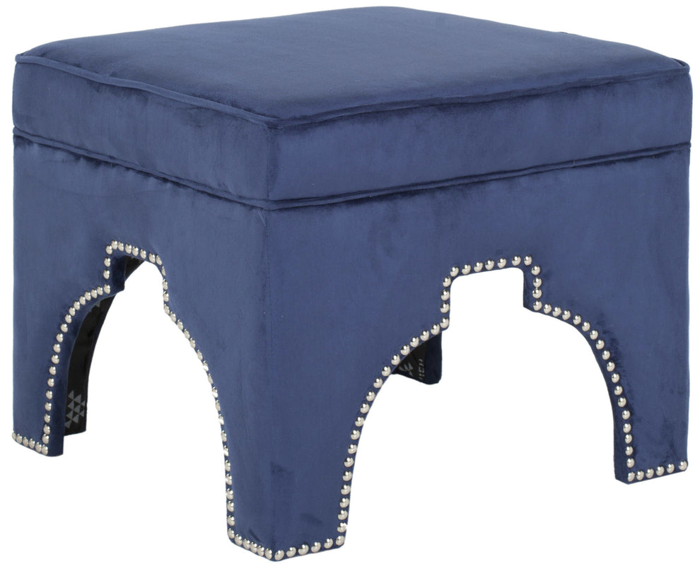 Safavieh Grant Ottoman - Silver Nail Heads | Ottomans | Modishstore - 21