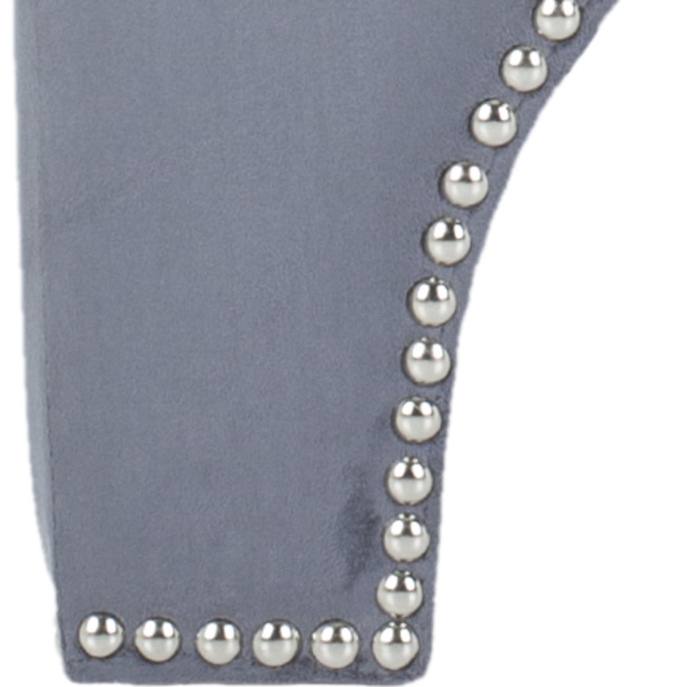 Safavieh Grant Ottoman - Silver Nail Heads | Ottomans | Modishstore - 22