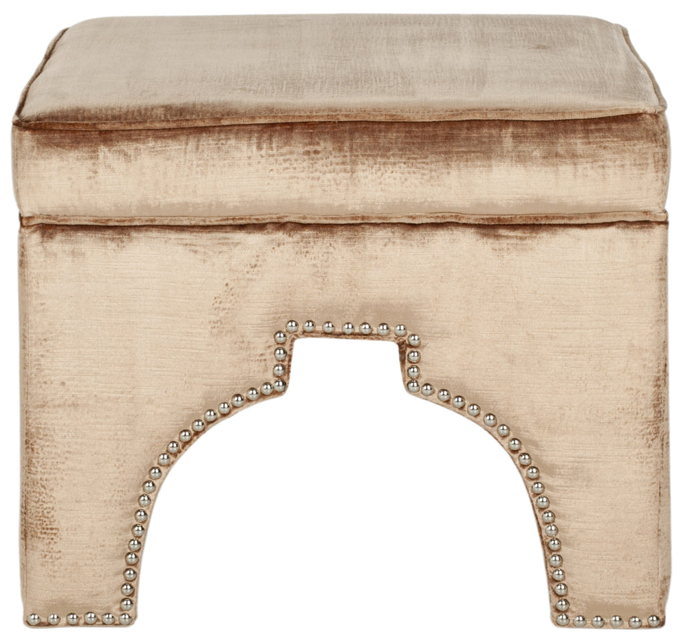 Safavieh Grant Ottoman - Silver Nail Heads | Ottomans | Modishstore - 7