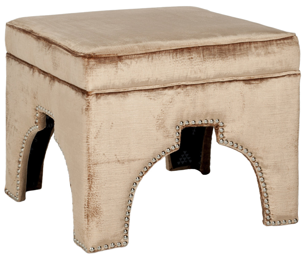 Safavieh Grant Ottoman - Silver Nail Heads | Ottomans | Modishstore - 27