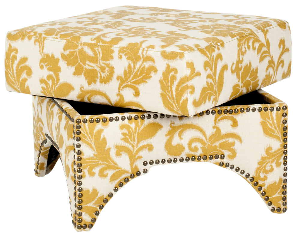Safavieh Grant Ottoman - Silver Nail Heads | Ottomans | Modishstore - 29