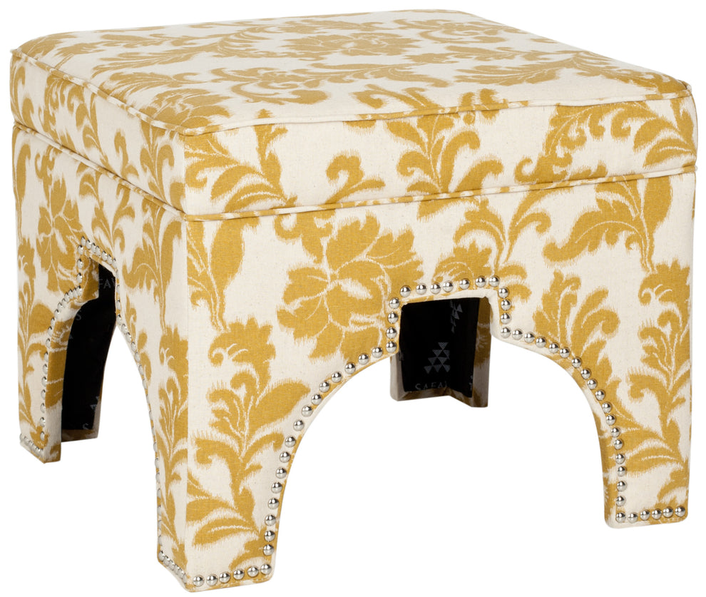 Safavieh Grant Ottoman - Silver Nail Heads | Ottomans | Modishstore - 30