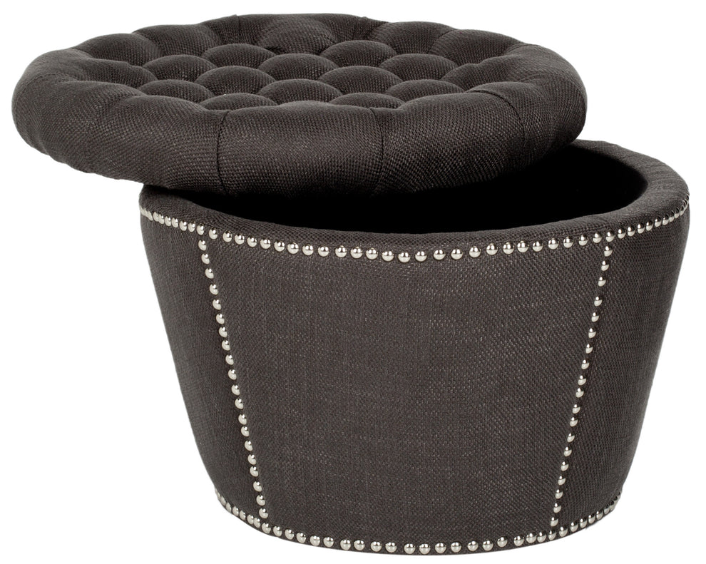 Safavieh Vanessa Ottoman - Silver Nail Heads | Ottomans | Modishstore - 8