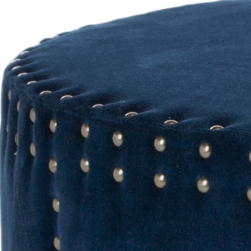 Safavieh Sherri Ottoman - Brass Nail Heads | Ottomans | Modishstore - 8