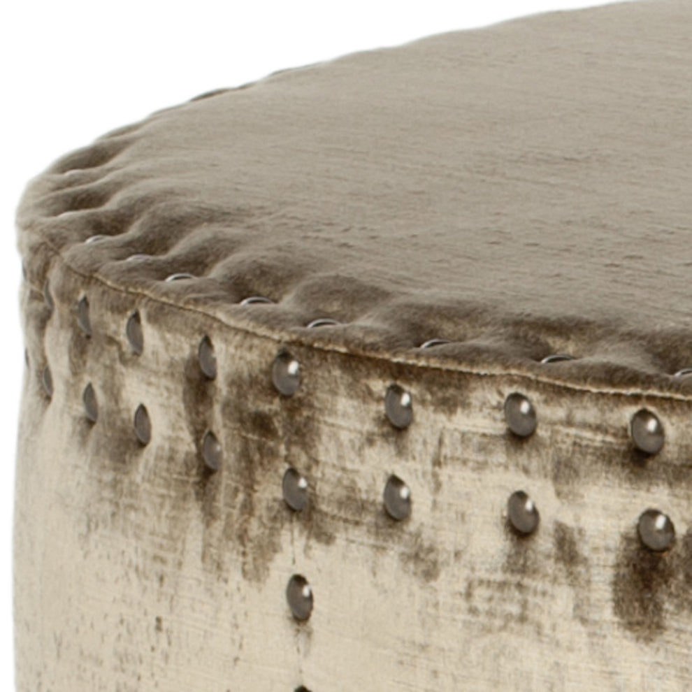 Safavieh Sherri Ottoman - Brass Nail Heads | Ottomans | Modishstore - 10