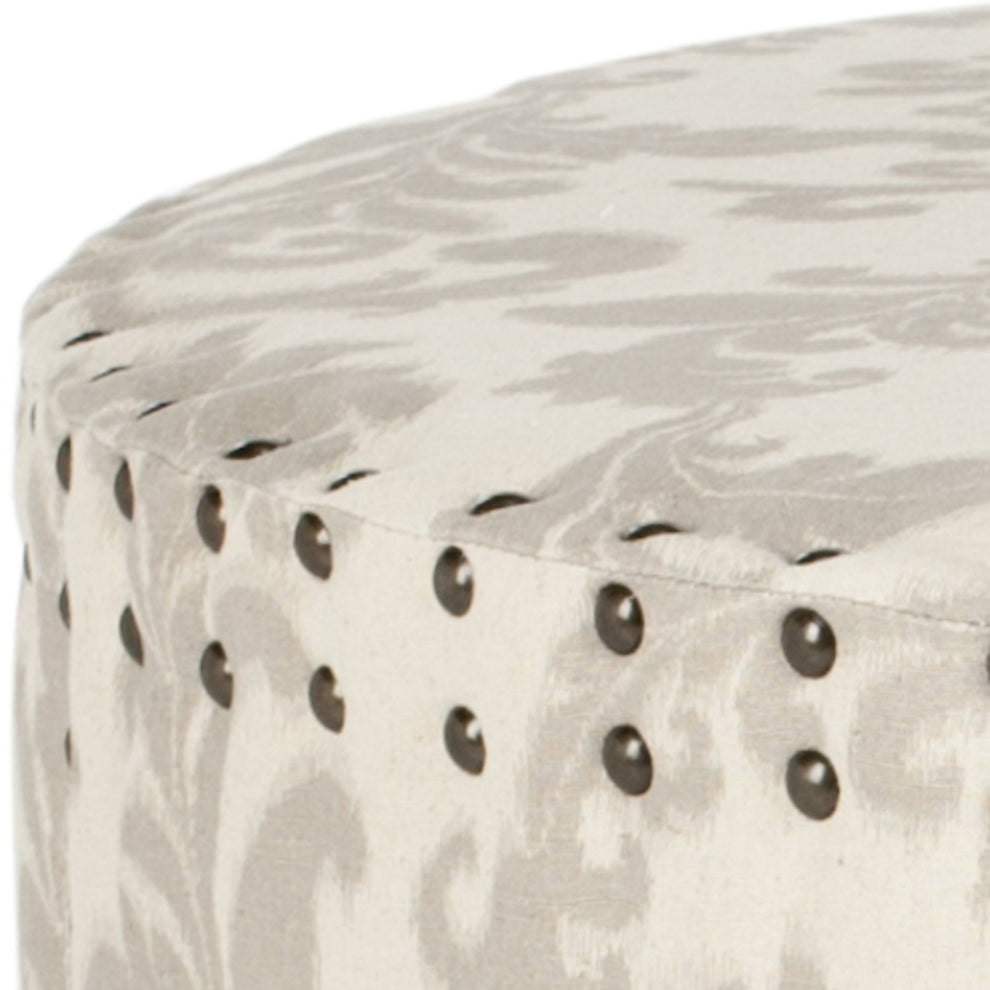 Safavieh Sherri Ottoman - Brass Nail Heads | Ottomans | Modishstore - 12