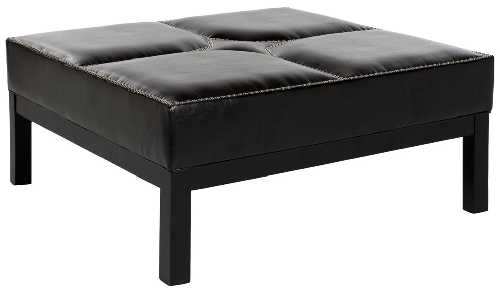 Safavieh Terrence Cocktail Ottoman - Silver Nail Heads | Ottomans | Modishstore - 9