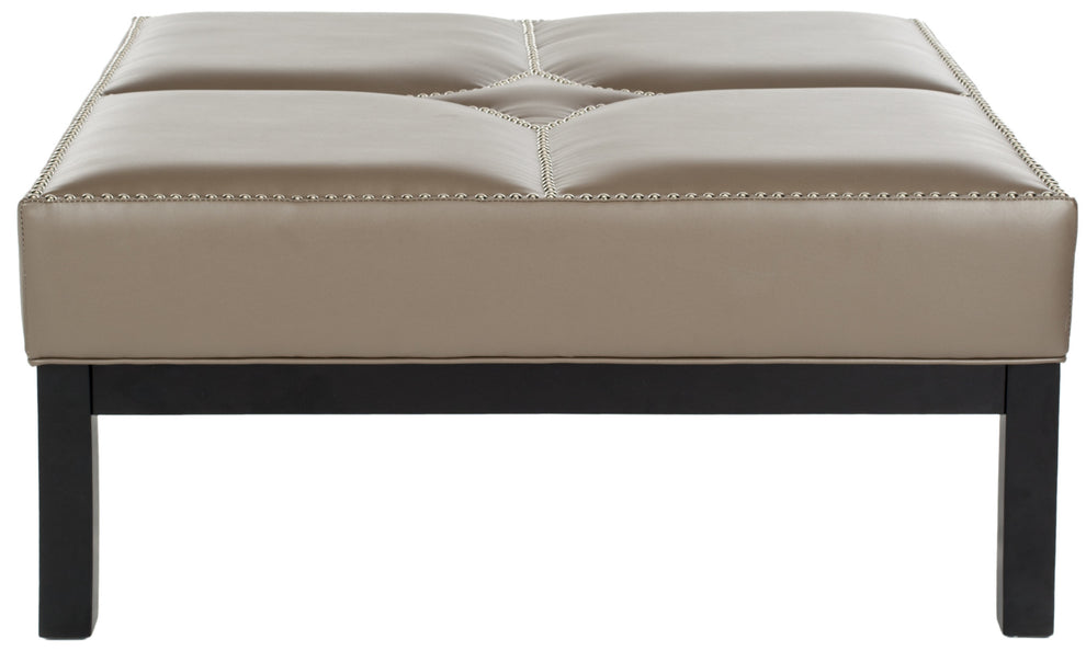 Safavieh Terrence Cocktail Ottoman - Silver Nail Heads | Ottomans | Modishstore - 10