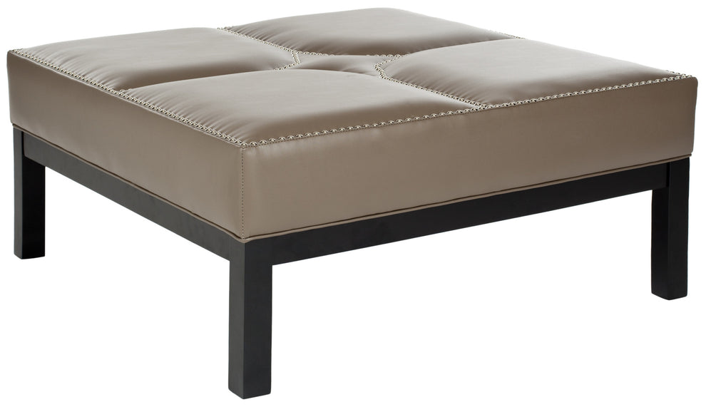 Safavieh Terrence Cocktail Ottoman - Silver Nail Heads | Ottomans | Modishstore - 13