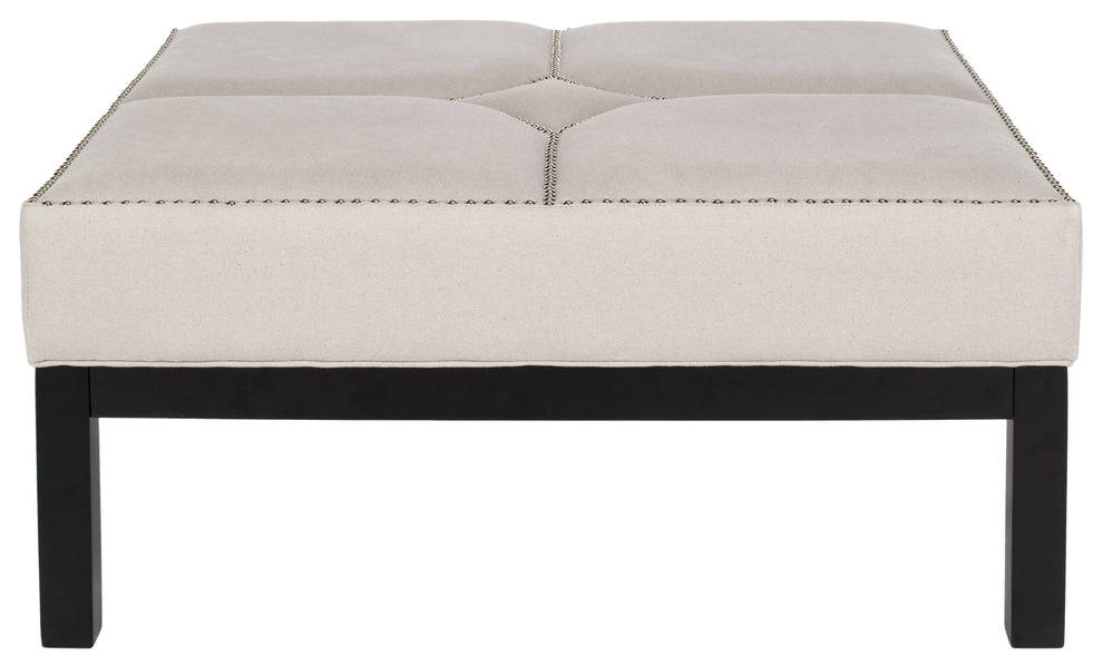 Safavieh Terrence Cocktail Ottoman - Silver Nail Heads | Ottomans | Modishstore - 14