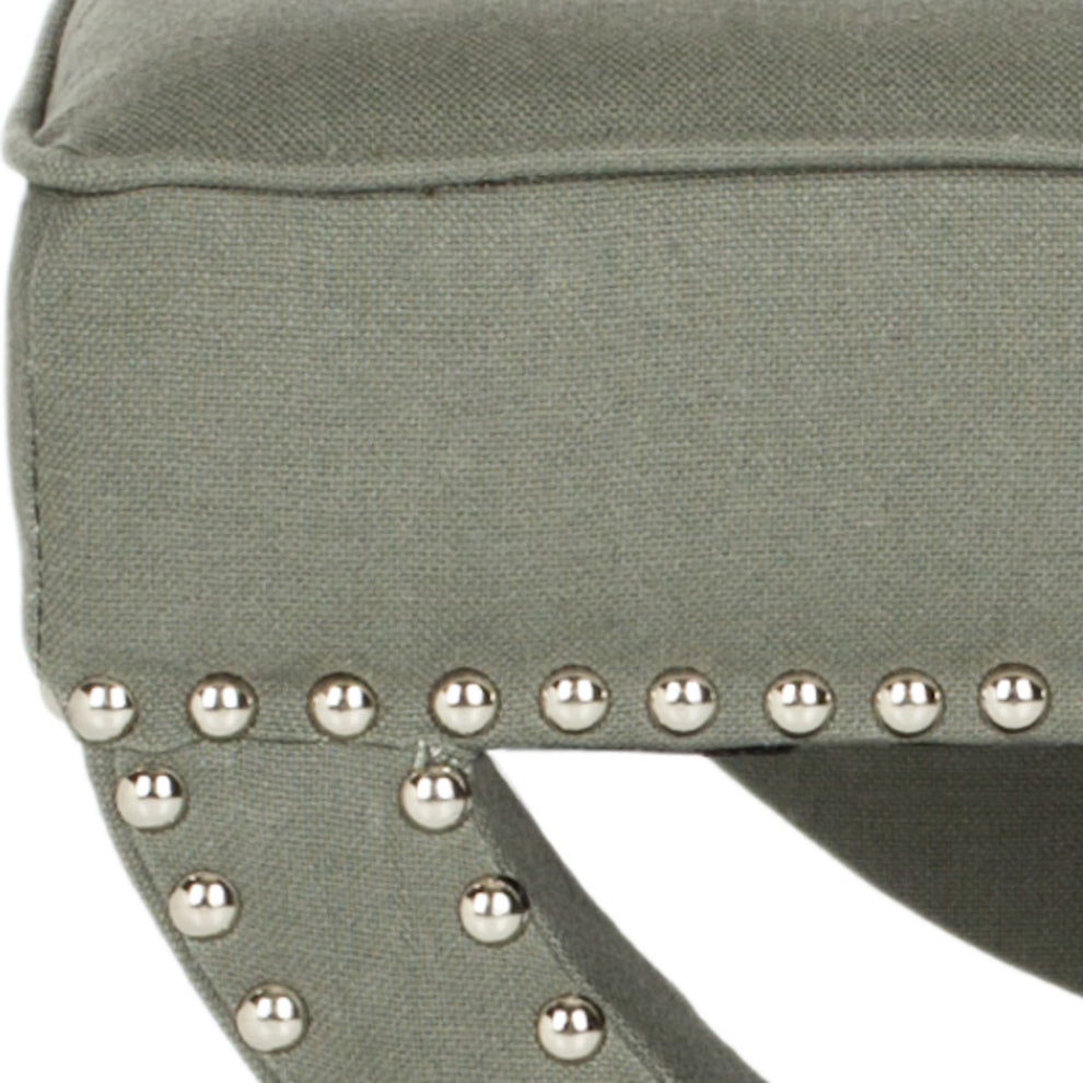 Safavieh Mystic Ottoman - Silver Nail Heads | Ottomans | Modishstore - 15
