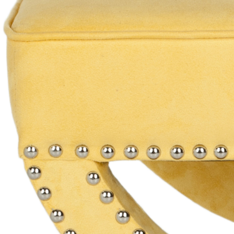 Safavieh Mystic Ottoman - Silver Nail Heads | Ottomans | Modishstore - 17