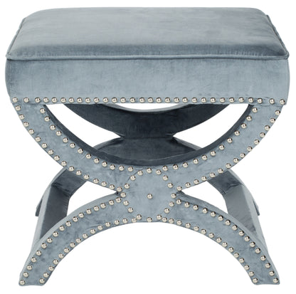 Safavieh Mystic Ottoman - Silver Nail Heads | Ottomans | Modishstore - 5