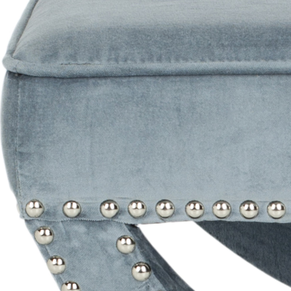 Safavieh Mystic Ottoman - Silver Nail Heads | Ottomans | Modishstore - 25
