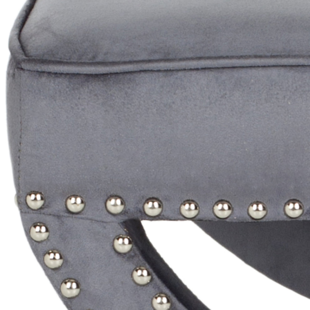 Safavieh Mystic Ottoman - Silver Nail Heads | Ottomans | Modishstore - 19