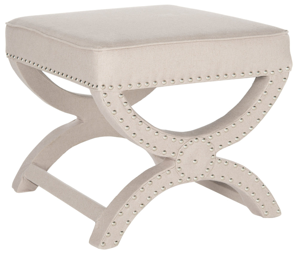 Safavieh Mystic Ottoman - Silver Nail Heads | Ottomans | Modishstore - 23