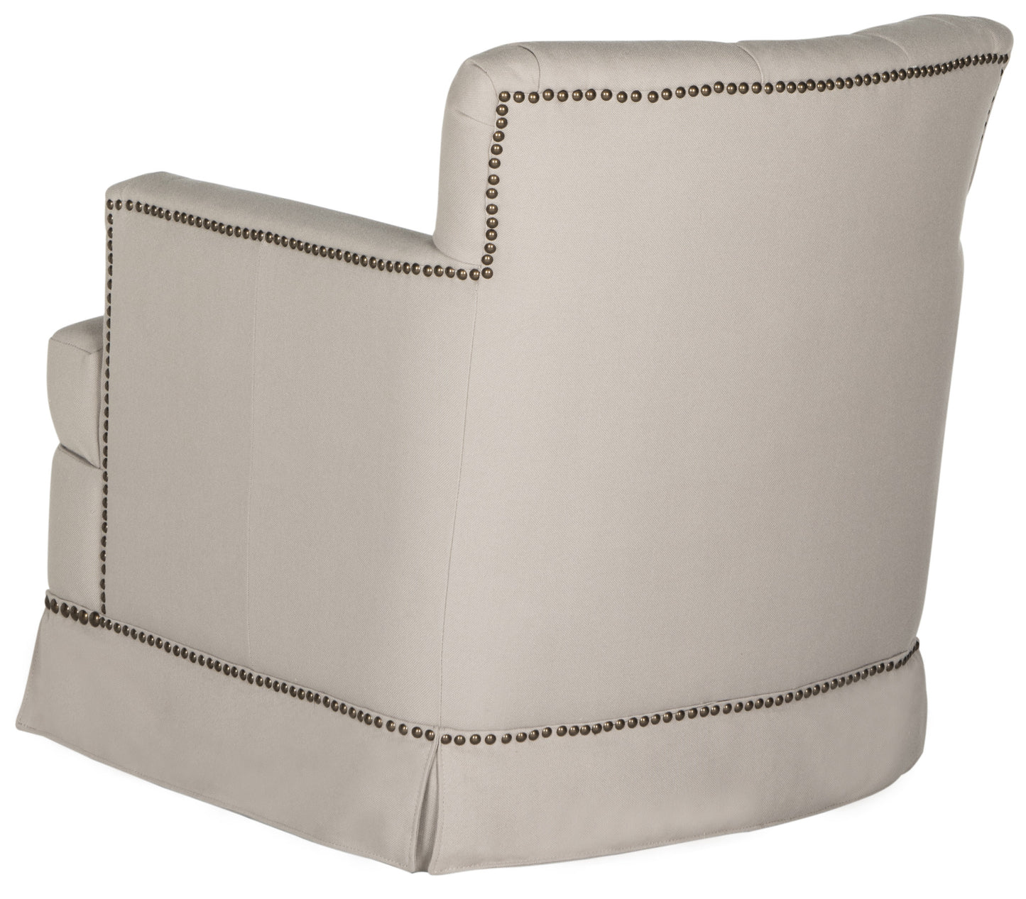 Safavieh Millicent Swivel Accent Chair - Brass Nail Heads | Accent Chairs | Modishstore - 2