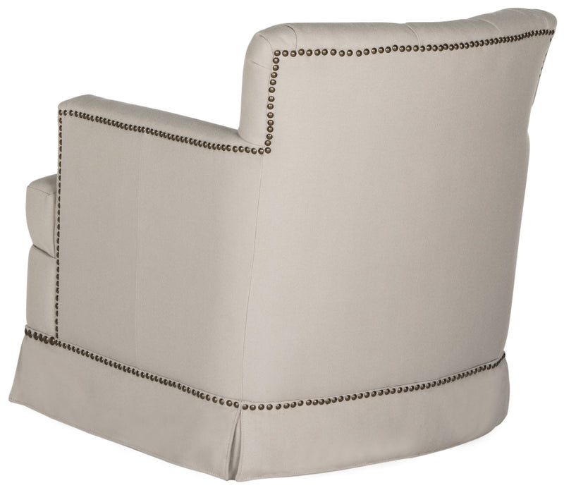 Safavieh Millicent Swivel Accent Chair - Brass Nail Heads | Accent Chairs | Modishstore - 2