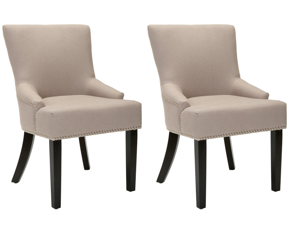 Safavieh Lotus Kd Side Chair Silver Nail Heads - Set Of 2 | Dining Chairs | Modishstore - 1