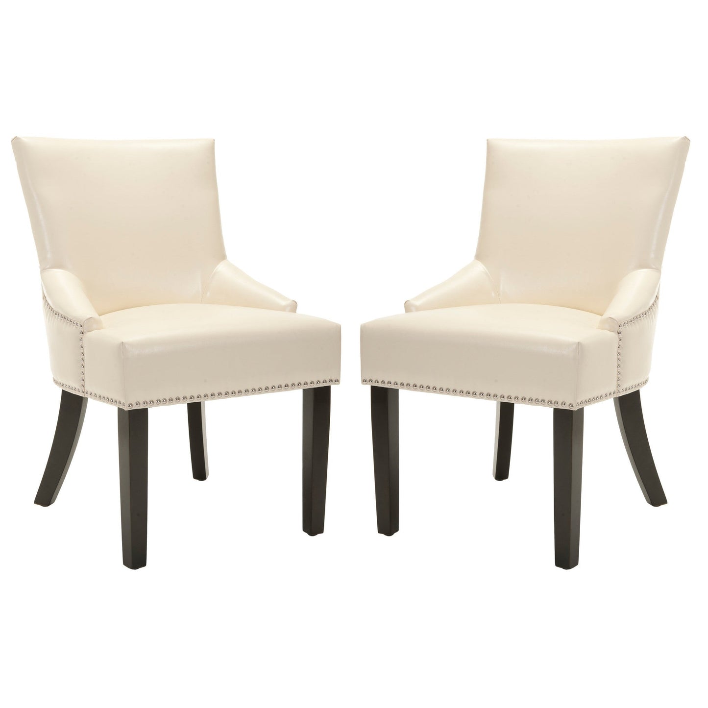 Safavieh Lotus Kd Side Chair Silver Nail Heads - Set Of 2 | Dining Chairs | Modishstore - 2