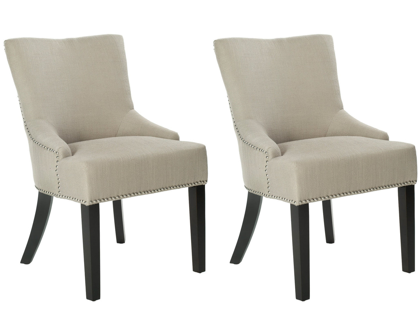 Safavieh Lotus Kd Side Chair Silver Nail Heads - Set Of 2 | Dining Chairs | Modishstore - 5