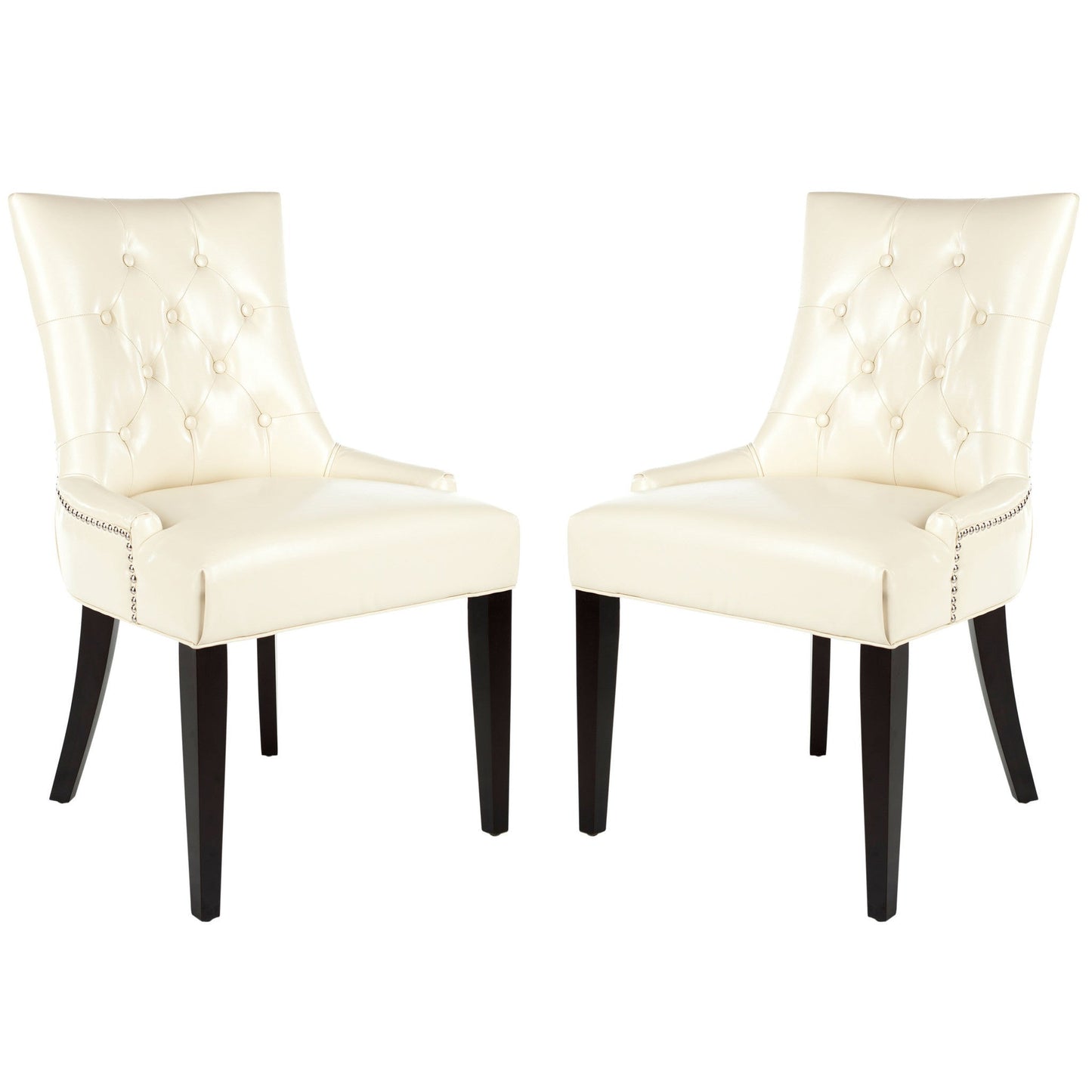 Safavieh Abby Tufted Side Chairs Silver Nail Heads - Set Of 2 | Dining Chairs | Modishstore - 3