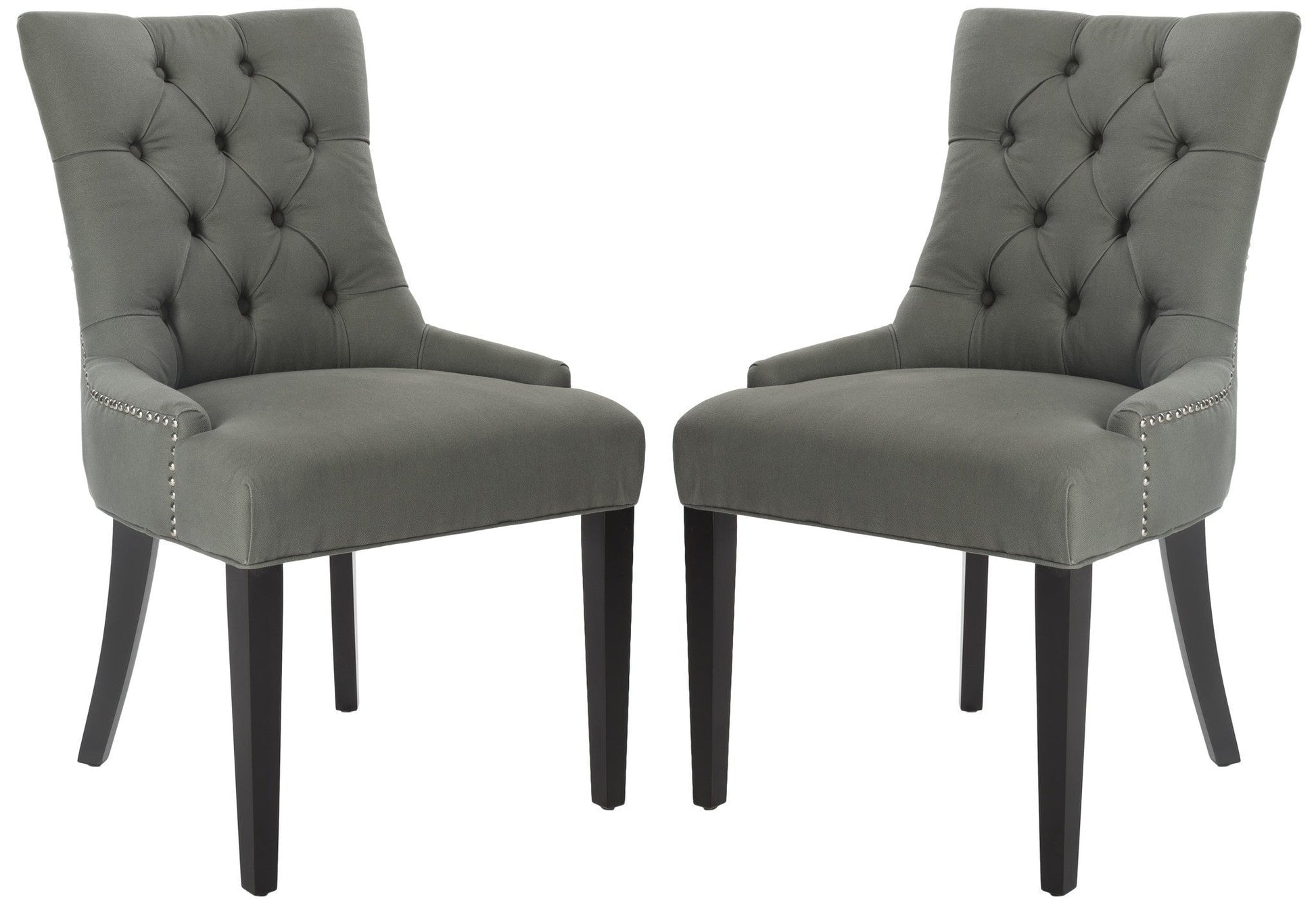 Safavieh Abby Tufted Side Chairs Silver Nail Heads - Set Of 2 | Dining Chairs | Modishstore - 5