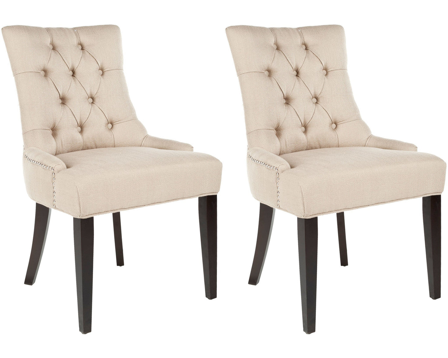Safavieh Abby Tufted Side Chairs Silver Nail Heads - Set Of 2 | Dining Chairs | Modishstore - 6