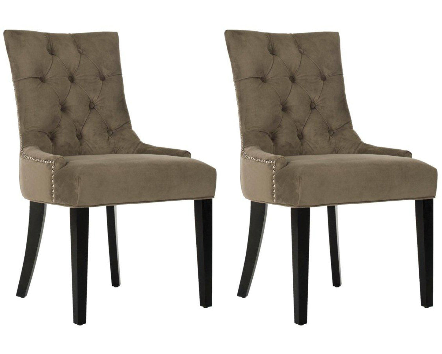 Safavieh Abby Tufted Side Chairs Silver Nail Heads - Set Of 2 | Dining Chairs | Modishstore - 8