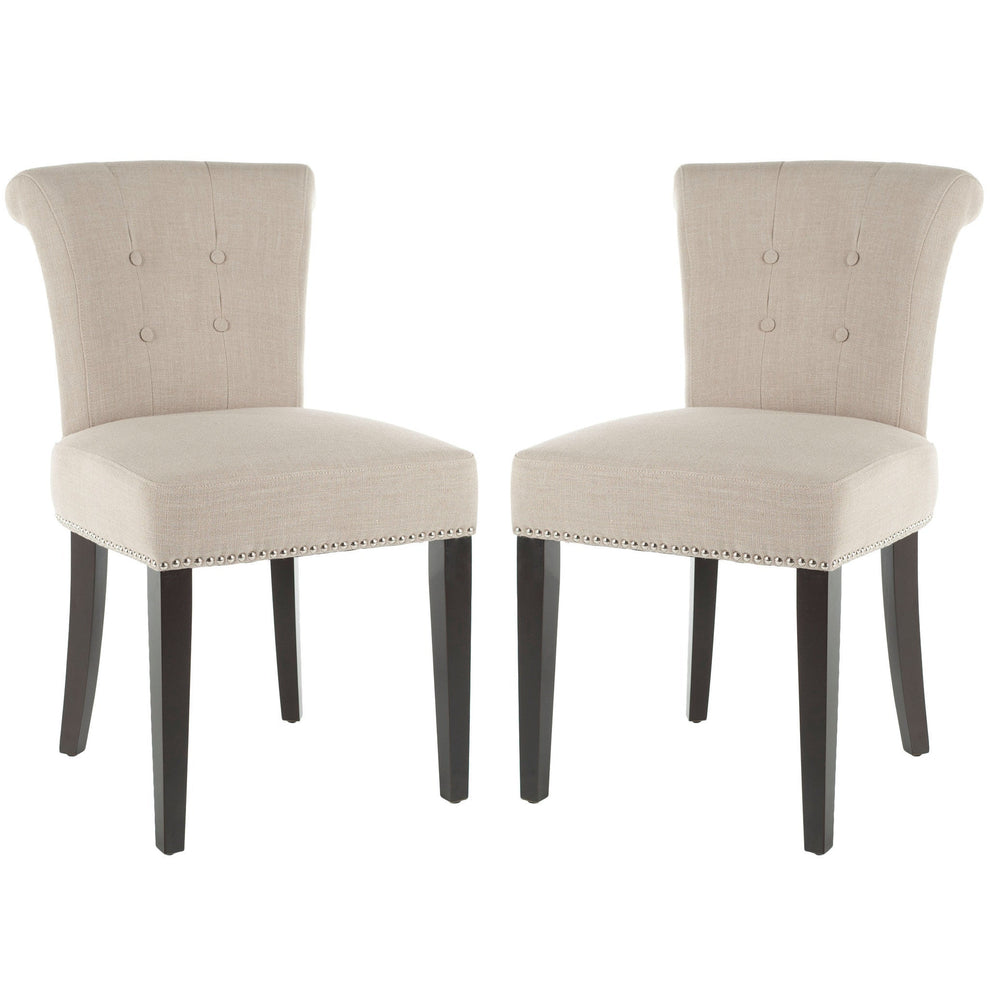 Safavieh Sinclaire Kd Side Chairs Silver Nail Heads - Set Of 2 | Dining Chairs | Modishstore - 1