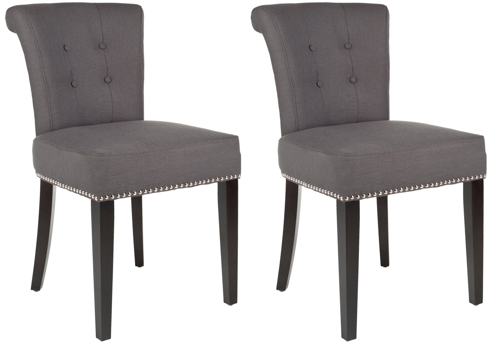 Safavieh Sinclair Ring Chair Silver Nail Heads - Set Of 2 | Dining Chairs | Modishstore - 2