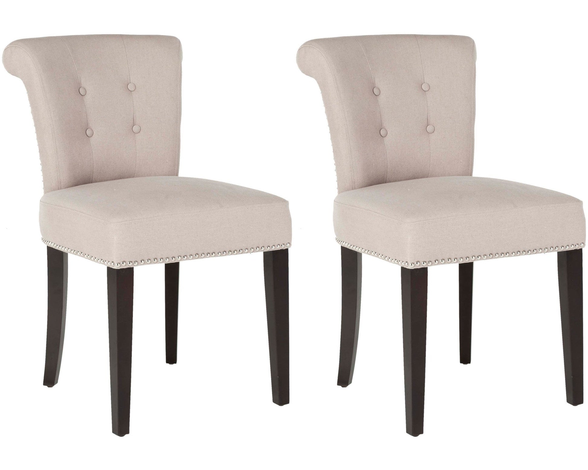 Safavieh Sinclair Ring Chair Silver Nail Heads - Set Of 2 | Dining Chairs | Modishstore - 3